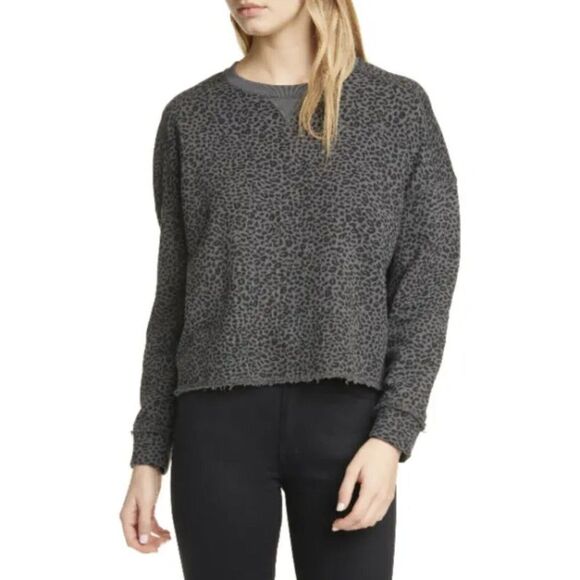 ATM Anthony Thomas Melillo Animal Leopard Print Sweatshirt‎ $298 Womens Medium - Picture 1 of 9